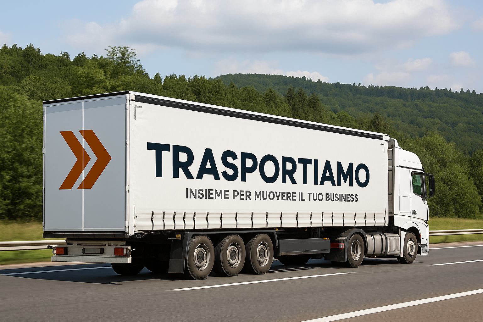 Bilico Trasportiamo in autostrada — trasporto merci Centro-Nord Italia